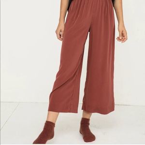Elizabeth Suzann Florence Pants in Silk Crepe - Rust - S-R